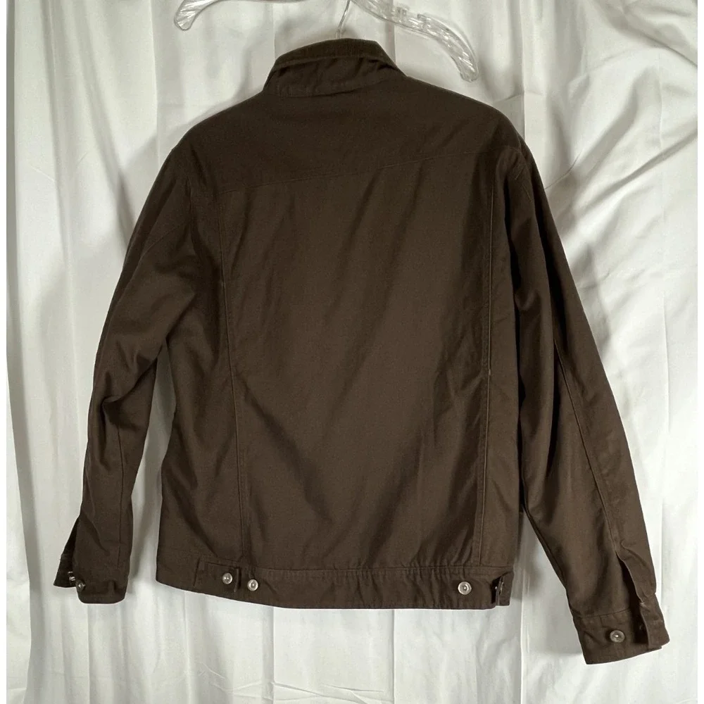Woolrich Brown Canvas Sherpa‎ Lined Chore Rancher Barn Coat Mens Large